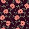 Seamless classical flower pattern with marun background