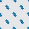 Seamless close-up blue U-clip pattern