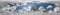 Seamless cloudy blue sky hdri panorama 360 degrees angle view with beautiful clouds  with zenith for use in 3d graphics or game as