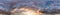 Seamless cloudy blue sky hdri panorama 360 degrees angle view with zenith and beautiful clouds for use in 3d graphics as sky dome