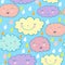 Seamless cloudy pattern