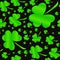 Seamless clover pattern on Patrick\'s Day