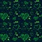 Seamless clover pattern. St. Patrick\\\'s Day. Good luck