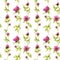 Seamless clover pattern. Watercolor floral background with wildflowers for fabric, wallpaper, summer cloth prints