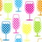 Seamless Cocktail Glasses Background