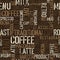 Seamless coffee experience pattern.