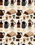 Seamless coffee pattern