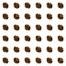 seamless coffee pattern background. Coffee beans Isolated on light brown