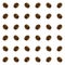 seamless coffee pattern background. Coffee beans Isolated on light brown