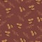 Seamless coffee pattern in pale beige colors.