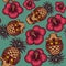 Seamless color pattern on the Hawaiian theme