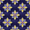 Seamless Colorful Aesthetic Pattern with Mystical Cosmic Flowers