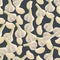 Seamless colorful background made of garlic and clove in flat de