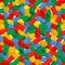 Seamless colorful background made of Lego pieces