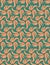 Seamless colorful floral tile in modern copper color palette.
