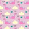 Seamless colorful fun monster animal pattern for children textile print