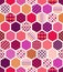 Seamless colorful geometric honeycomb pattern