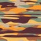 Seamless colorful happy camoflauge inspired surface pattern design for print