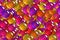 Seamless colorful indian blue scales, bubbles and balls celebratory wrapping paper