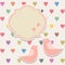 Seamless colorful love pattern with birds