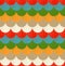 Seamless colorful ocean wave pattern