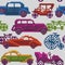 Seamless colorful old timer cars and bikes