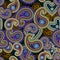 Seamless colorful paisley background