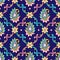 Seamless colorful paisley damask pattern