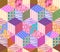 Seamless colorful patchwork pattern. Beautiful creative design