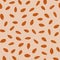 Seamless colorful pattern of almond. Kitchen, cooking print