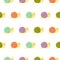 Seamless colorful pattern with cute cartoon snail. Baby pattern