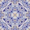 Seamless colorful pattern with mandala. Vintage decorative element. Hand drawn pattern in turkish style. Islam, Arabic, Indian