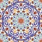Seamless colorful pattern with mandala. Vintage decorative element. Hand drawn pattern in turkish style. Islam, Arabic, Indian