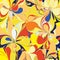 Seamless colorful pattern with stylized flowers