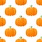 Seamless colorful pumpkins pattern with vegetables gradient flat style design