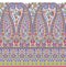 Seamless colorful silky paisley border