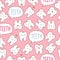 Seamless colorful teeth pattern. Vector