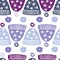 Seamless colorful vector pattern of winter blue and purple beanie hat with stars