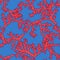 Seamless colourful sea coral pattern in elegant