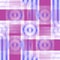 Seamless concentric circles and stripes pattern violet white purple blue overlaying shifty