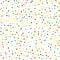 Seamless confetti pattern on white background