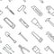 Seamless construction tools pattern grey on white background