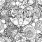 Seamless Contour Floral Pattern