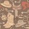 Seamless cowboy pattern