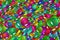 Seamless creative pink chaotic balls mix pattern
