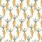 Seamless cross stitches carrot pattern on white