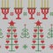 Seamless cross stitches Christmas pattern on white