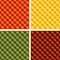 Seamless Cross-weave Gingham Backgrounds, 4 Harvest Hues