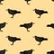 Seamless crow pattern