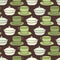 Seamless Cup, saucer and sugar bowl background